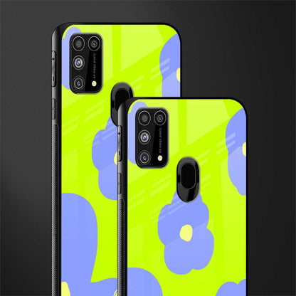 chartreuse arctic flowers glass case for samsung galaxy f41 image-2