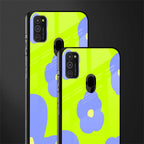 chartreuse arctic flowers glass case for samsung galaxy m30s image-2