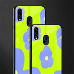 chartreuse arctic flowers glass case for samsung galaxy a20 image-2