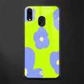 chartreuse arctic flowers glass case for samsung galaxy a20 image