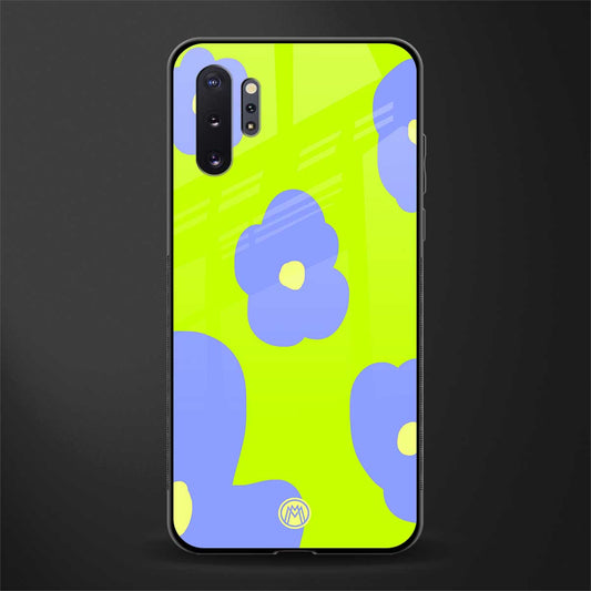 chartreuse arctic flowers glass case for samsung galaxy note 10 plus image