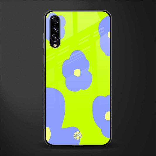 chartreuse arctic flowers glass case for samsung galaxy a70 image