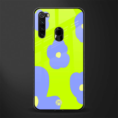 chartreuse arctic flowers glass case for redmi note 8 image