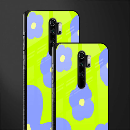 chartreuse arctic flowers glass case for redmi note 8 pro image-2