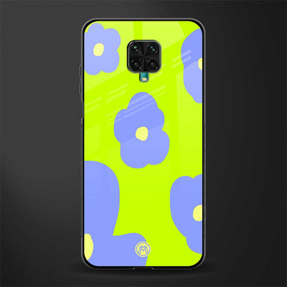 chartreuse arctic flowers glass case for poco m2 pro image