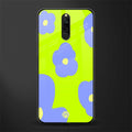 chartreuse arctic flowers glass case for redmi 8 image