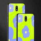 chartreuse arctic flowers glass case for redmi 8a image-2