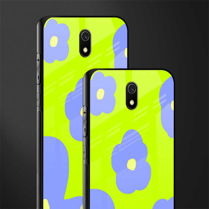 chartreuse arctic flowers glass case for redmi 8a image-2