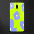 chartreuse arctic flowers glass case for redmi 8a image