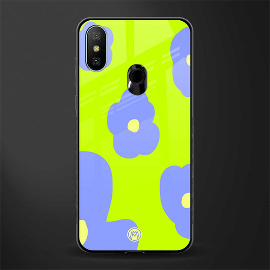 chartreuse arctic flowers glass case for redmi 6 pro image