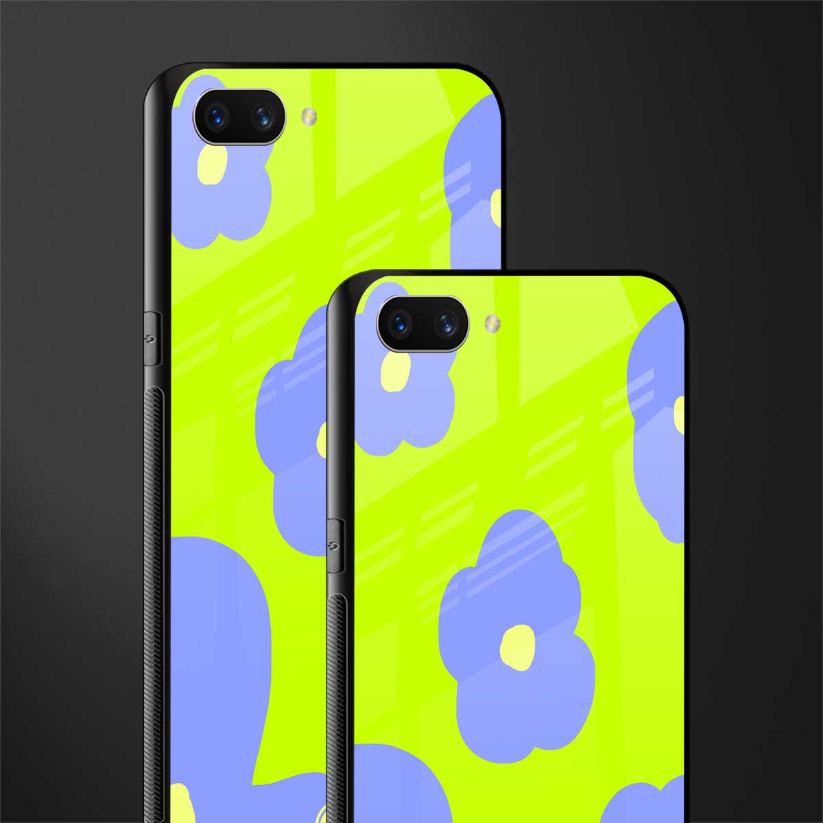 chartreuse arctic flowers glass case for realme c1 image-2