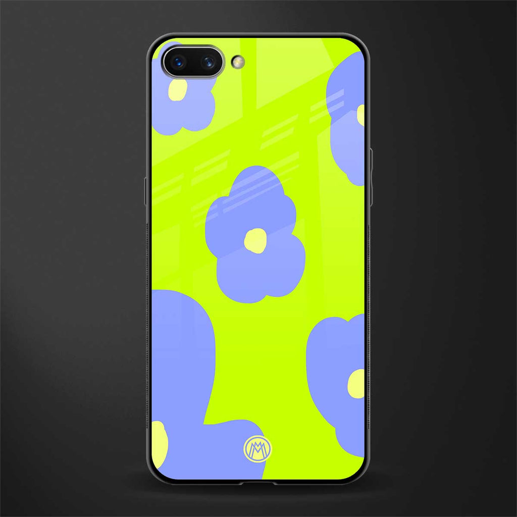 chartreuse arctic flowers glass case for realme c1 image