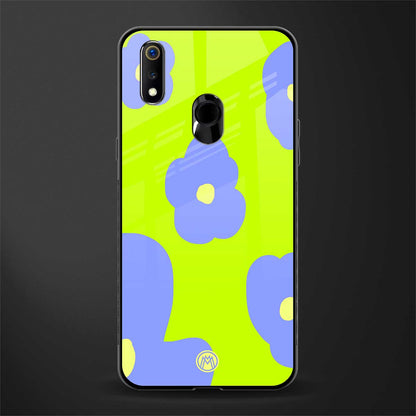 chartreuse arctic flowers glass case for realme 3 pro image