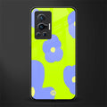 chartreuse arctic flowers glass case for vivo x70 pro image