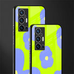 chartreuse arctic flowers glass case for vivo x70 pro plus image-2