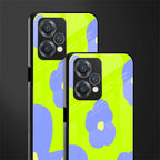 chartreuse arctic flowers back phone cover | glass case for realme 9 pro 5g