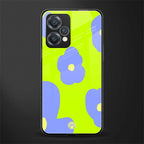 chartreuse arctic flowers back phone cover | glass case for realme 9 pro 5g