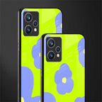chartreuse arctic flowers glass case for realme 9 pro plus 5g image-2