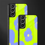 chartreuse arctic flowers glass case for samsung galaxy s21 fe 5g image-2