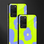 chartreuse arctic flowers glass case for samsung galaxy s20 ultra image-2
