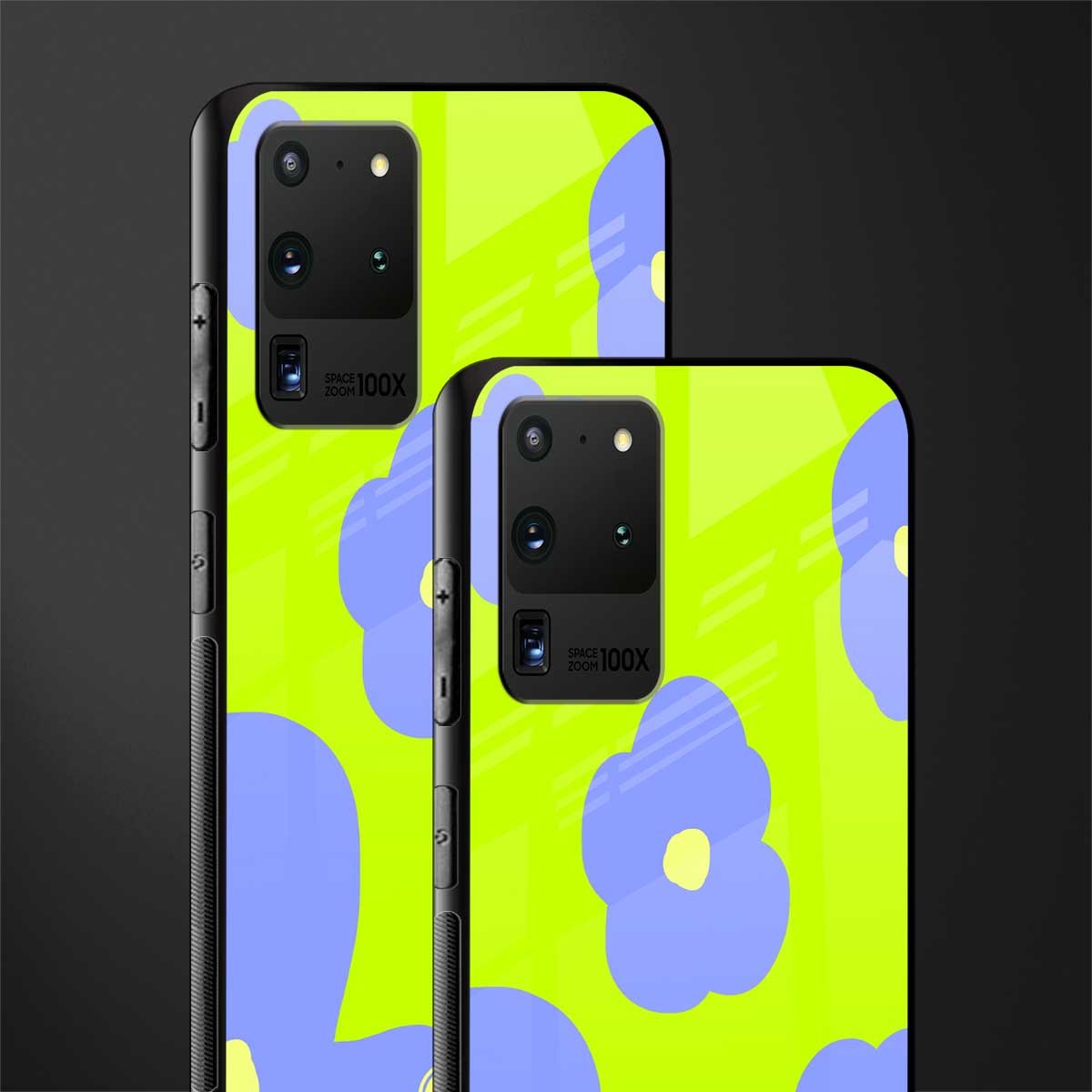 chartreuse arctic flowers glass case for samsung galaxy s20 ultra image-2