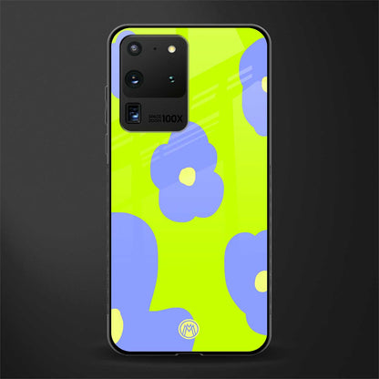 chartreuse arctic flowers glass case for samsung galaxy s20 ultra image