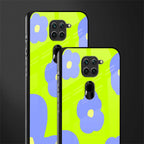 chartreuse arctic flowers glass case for redmi note 9 image-2