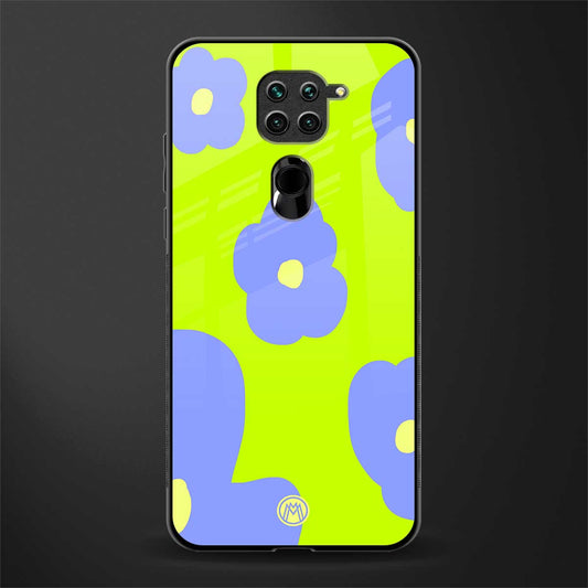 chartreuse arctic flowers glass case for redmi note 9 image