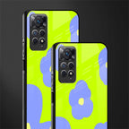 chartreuse arctic flowers glass case for redmi note 11s image-2