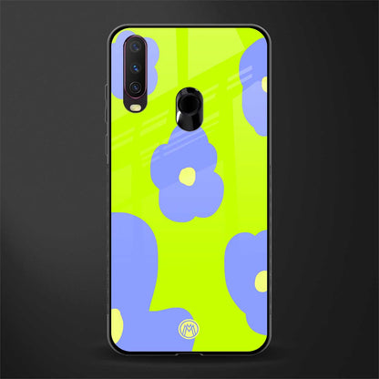 chartreuse arctic flowers glass case for vivo y17 image