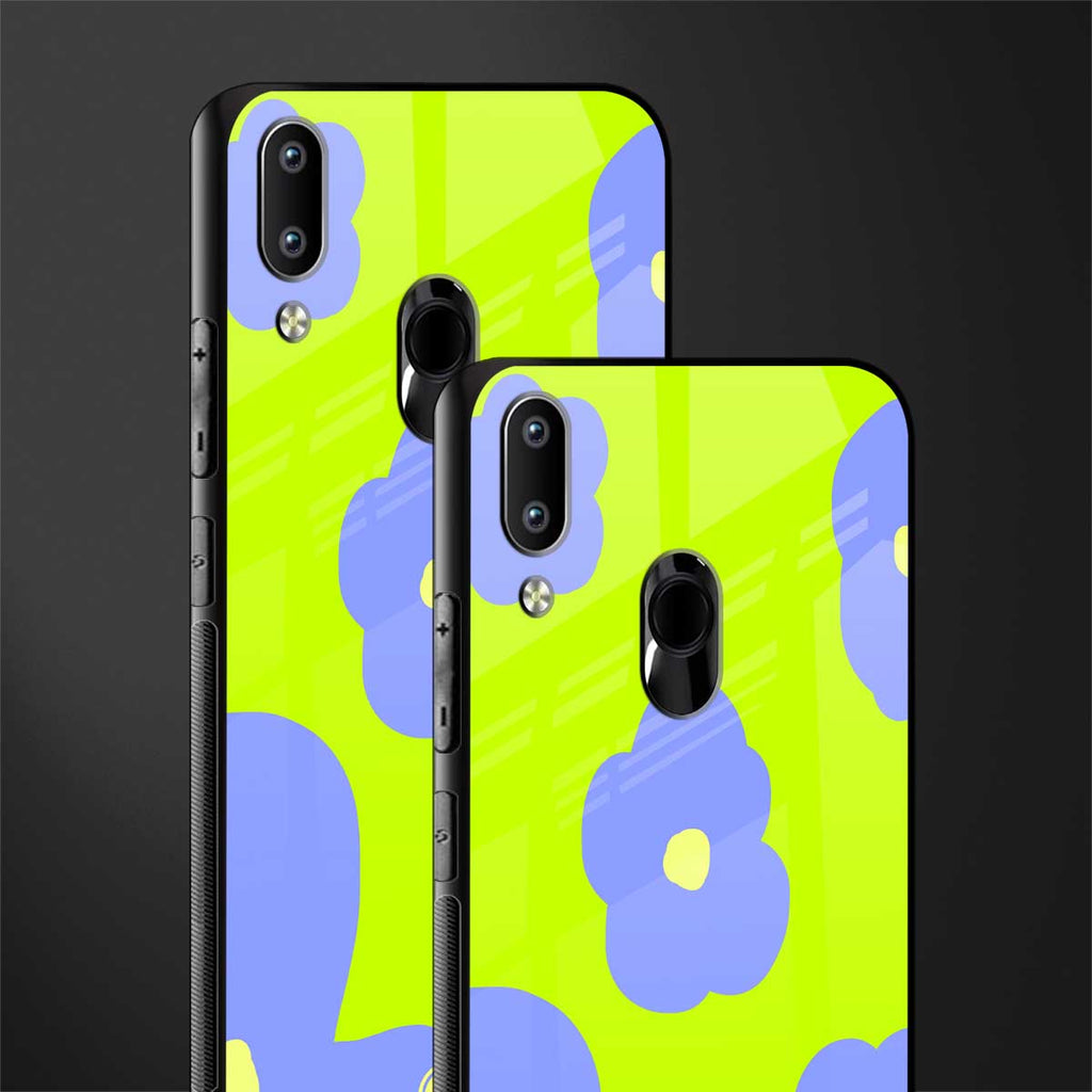 chartreuse arctic flowers glass case for vivo y93 image-2