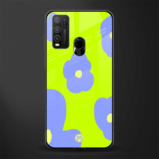 chartreuse arctic flowers glass case for vivo y30 image