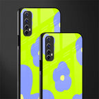 chartreuse arctic flowers glass case for realme narzo 20 pro image-2