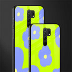 chartreuse arctic flowers glass case for redmi 9 prime image-2