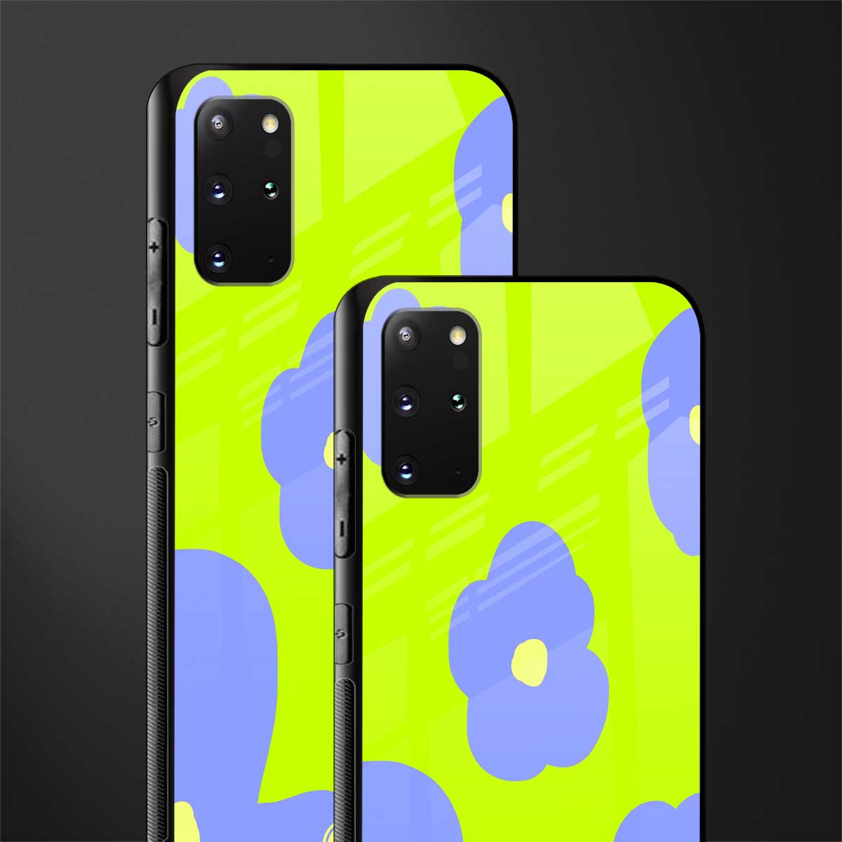 chartreuse arctic flowers glass case for samsung galaxy s20 plus image-2