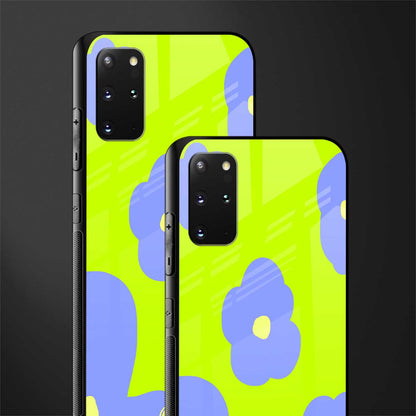 chartreuse arctic flowers glass case for samsung galaxy s20 plus image-2