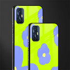 chartreuse arctic flowers glass case for vivo v17 image-2