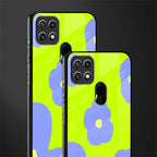 chartreuse arctic flowers glass case for oppo a15s image-2