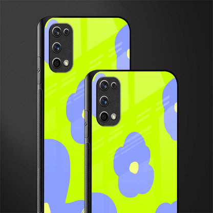 chartreuse arctic flowers glass case for realme 7 pro image-2