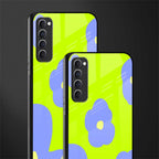 chartreuse arctic flowers glass case for oppo reno 4 pro image-2