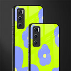 chartreuse arctic flowers glass case for vivo v20 se image-2