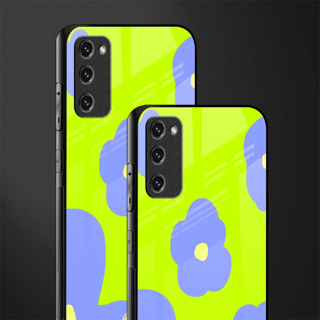 chartreuse arctic flowers glass case for samsung galaxy s20 fe image-2