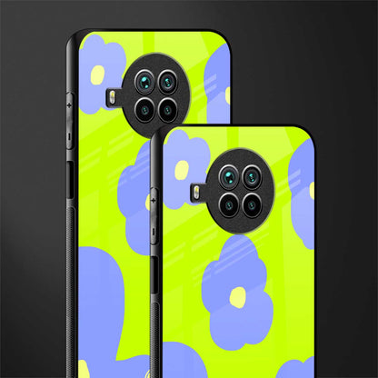 chartreuse arctic flowers glass case for mi 10i image-2