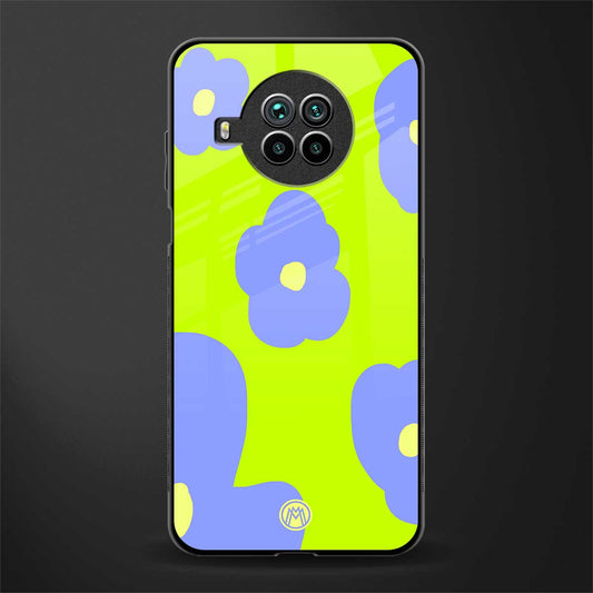 chartreuse arctic flowers glass case for mi 10i image