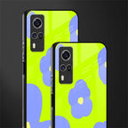 chartreuse arctic flowers glass case for vivo y53s image-2
