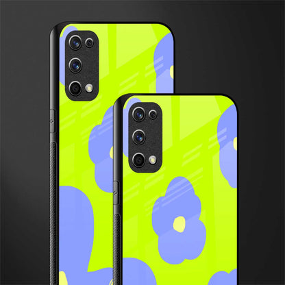 chartreuse arctic flowers glass case for realme x7 pro image-2