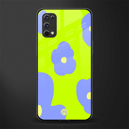 chartreuse arctic flowers glass case for realme x7 pro image