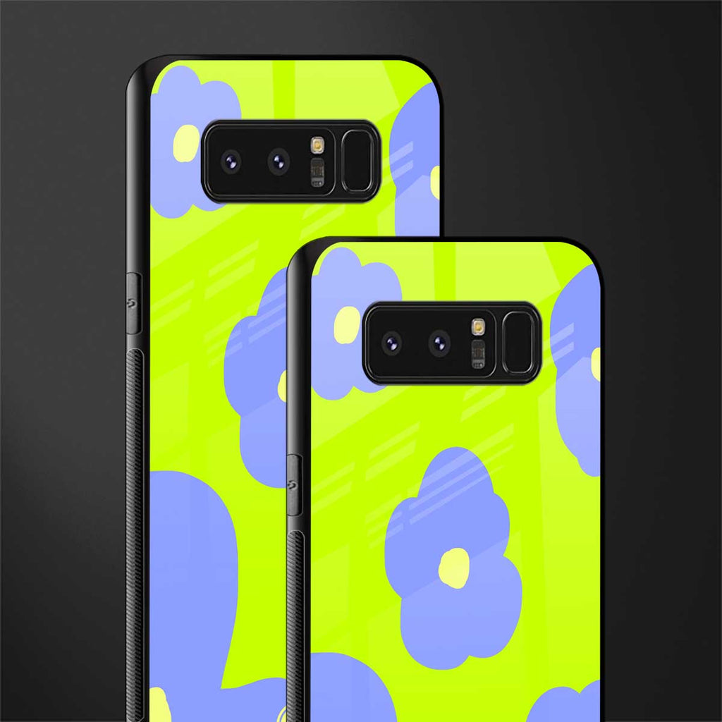 chartreuse arctic flowers glass case for samsung galaxy note 8 image-2