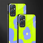 chartreuse arctic flowers glass case for oneplus 9 pro image-2