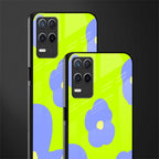 chartreuse arctic flowers glass case for realme narzo 30 5g image-2